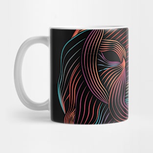 Colorful Lion Illustration Mug